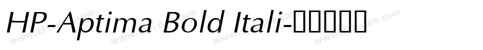 HP-Aptima Bold Itali字体转换
